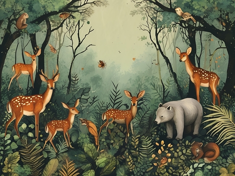  动物森林壁纸 