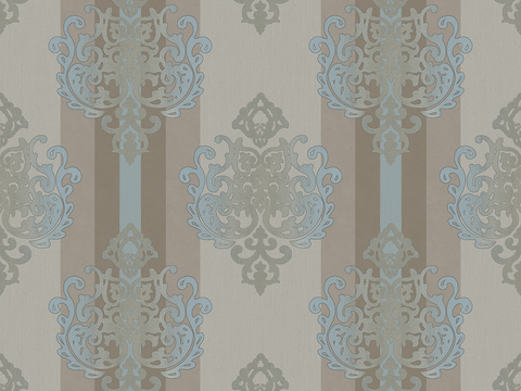  无缝现代欧式古典花纹图案墙纸壁纸壁布 