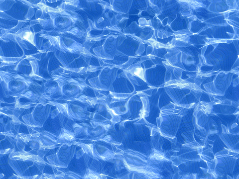  无缝蓝色游泳池水波纹水面水池纹理 