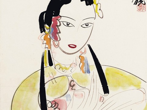  中国著名书画家作品 林风眠作品 国画 
