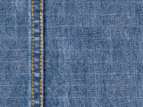  无缝蓝色牛仔裤布纹布料针织面料 