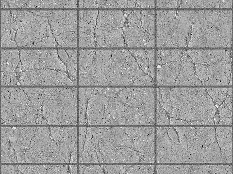  无缝破损水泥拼花地砖人行道路地面广场铺贴 