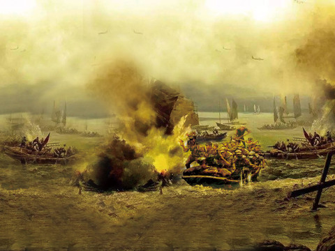  现代革命战争场景壁画 