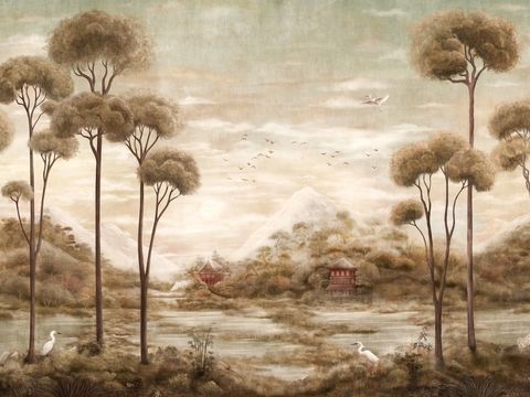  新中式复古壁画 