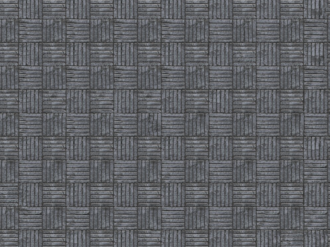  无缝席纹青砖铺地_透水砖 