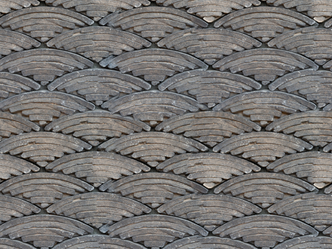  无缝中式立瓦铺地贴图 