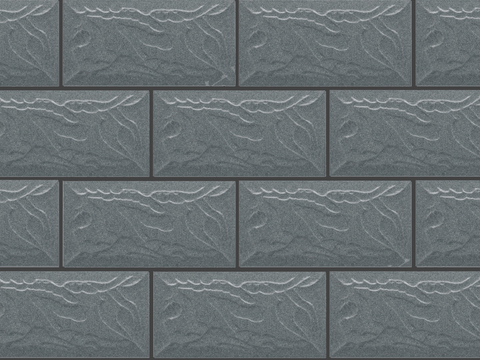  无缝青色墙砖贴图 