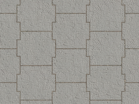  无缝花岗岩石材几何拼花地砖人行道路地面广场铺贴 