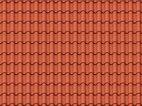  屋顶瓦片红色瓦贴图 