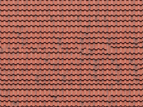  红色陶土瓦贴图 