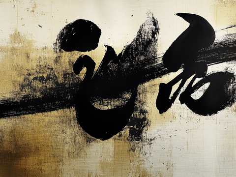  新中式日式国潮书法字壁画挂画 