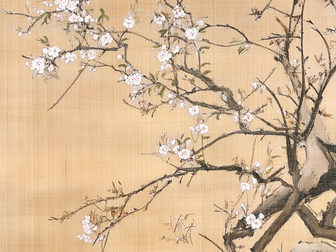  新中式梅花树枝禅意壁画挂画 