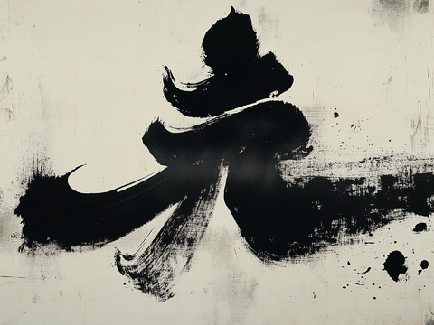  新中式日式国潮书法字壁画挂画 