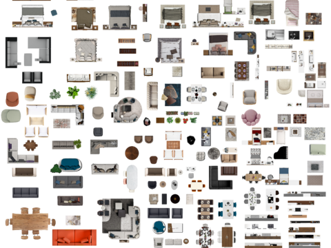  png免抠室内沙发家具家装彩屏素材 