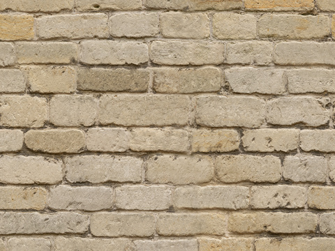  无缝米白色砖墙贴图 