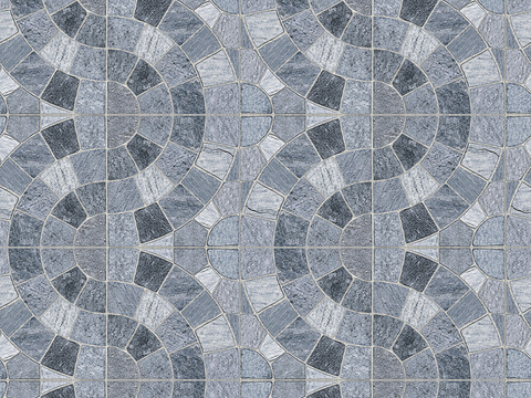  无缝鹅软石拼花地砖人行道路地面广场铺贴 