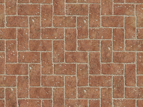  无缝人字纹陶瓦拼花地砖人行道路地面广场铺贴 