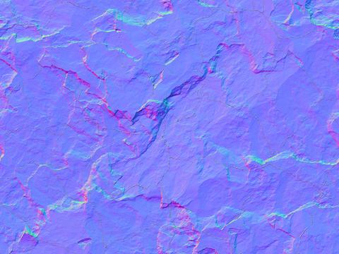  文化石岩石法线凹凸贴图 