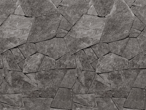  无缝户外暖灰色文化石墙面贴图 