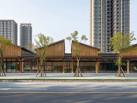  街道马路白天外景 