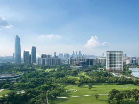  城市白天外景贴图 