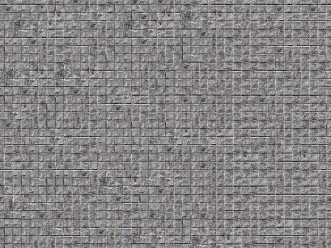  无缝灰色花岗岩小料石贴图 