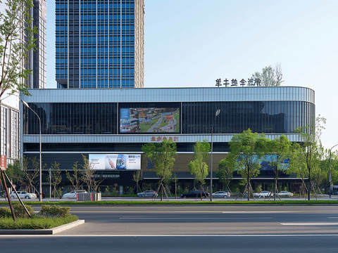  街道马路白天外景 