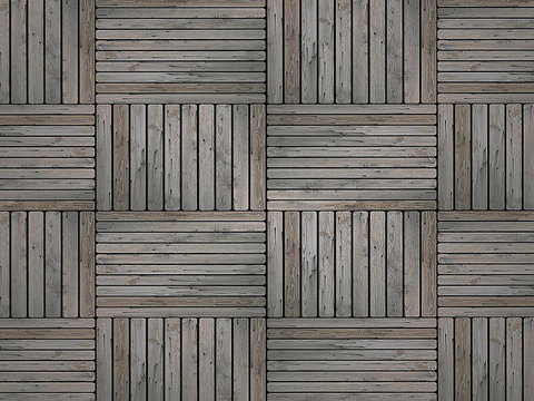  矩形交叉铺装木板 