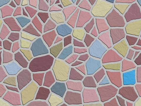  拼花石材景观铺装 