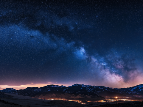  自然风景夜景贴图 