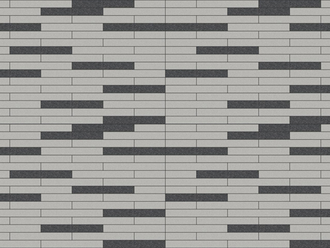  现代跳色室外错缝景观铺装 