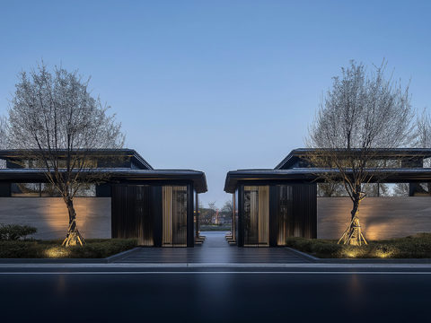  街道城市夜景贴图 