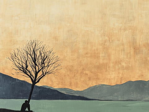  现代美式中古艺术油画 