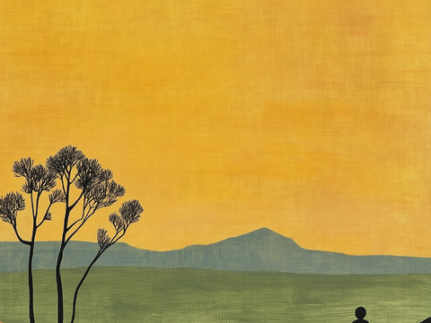  现代美式中古艺术油画 