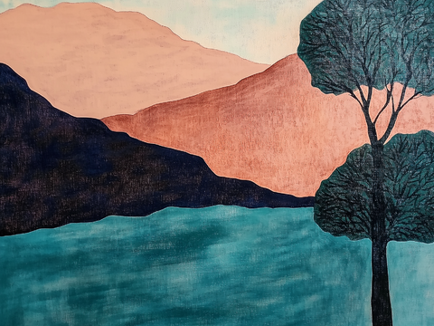  现代美式中古艺现代美式中古艺术油画术油画 