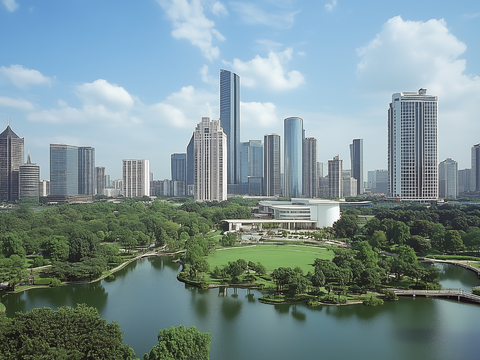  白天城市外景贴图 