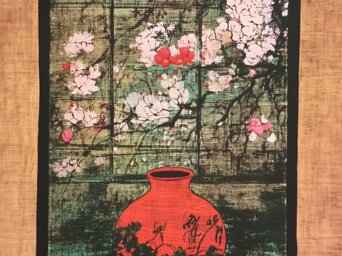  中古侘寂复古挂画 