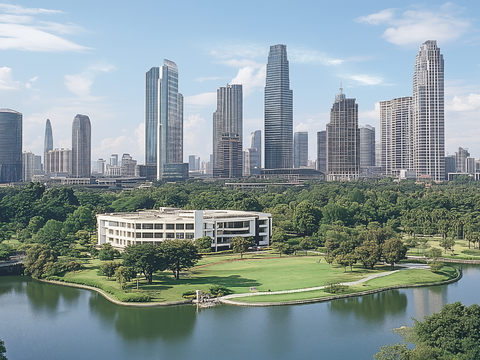  白天城市外景贴图 