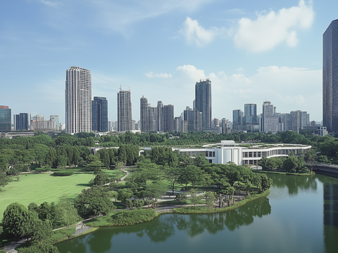  白天城市外景贴图 