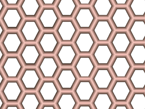  无缝免扣粉金色镂空金属网格编织网 