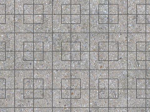  无缝拼花水泥地砖人行道路地面广场铺贴 