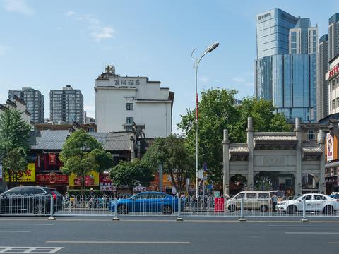  街道公路高楼商业街外景贴图 