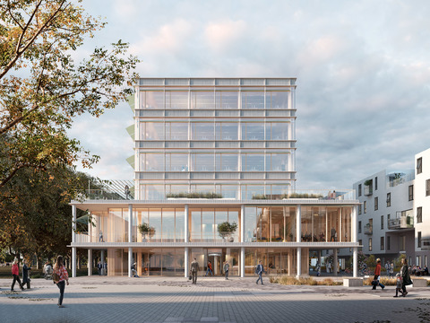  白天外景_街景_建筑外观_窗外景_街道贴图 