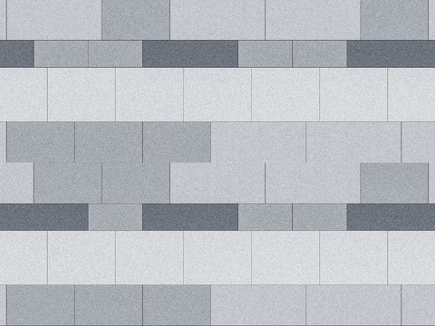  灰色系工字拼跳色广场砖 