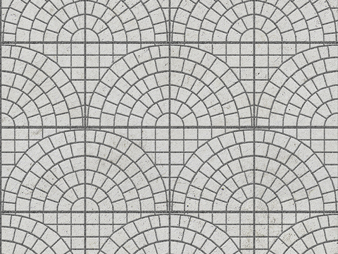  无缝鹅软石拼花地砖人行道路地面广场铺贴 