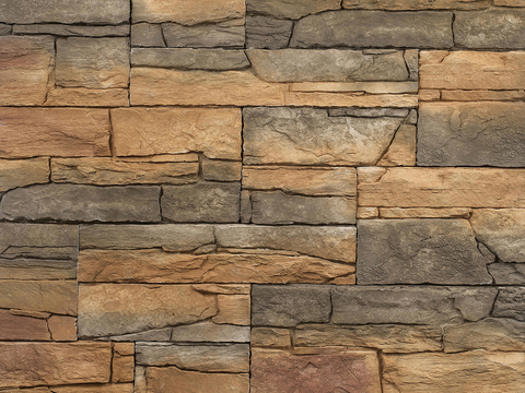  灰色岩石墙面文化石贴图 