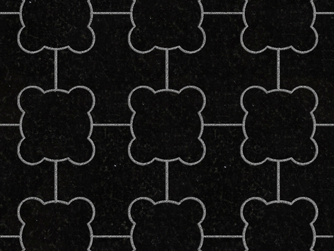  无缝花岗岩石材拼花地砖人行道路地面广场铺贴 