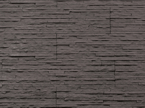  黑色岩石墙面文化石贴图 