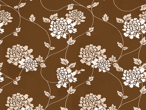  无缝黄色欧式田园风格碎花花纹图案壁纸壁布墙布 