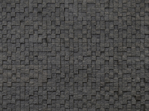  黑色文化石墙面贴图 